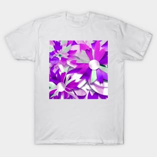 Magenta Floral Collage T-Shirt